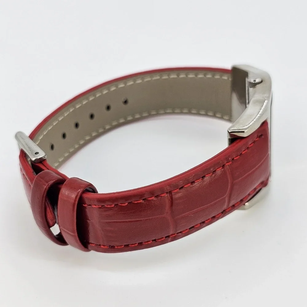 Armitron Analog Women's Watch 30MM Yellow Dial NEW Red Leather Bands NEW Battery